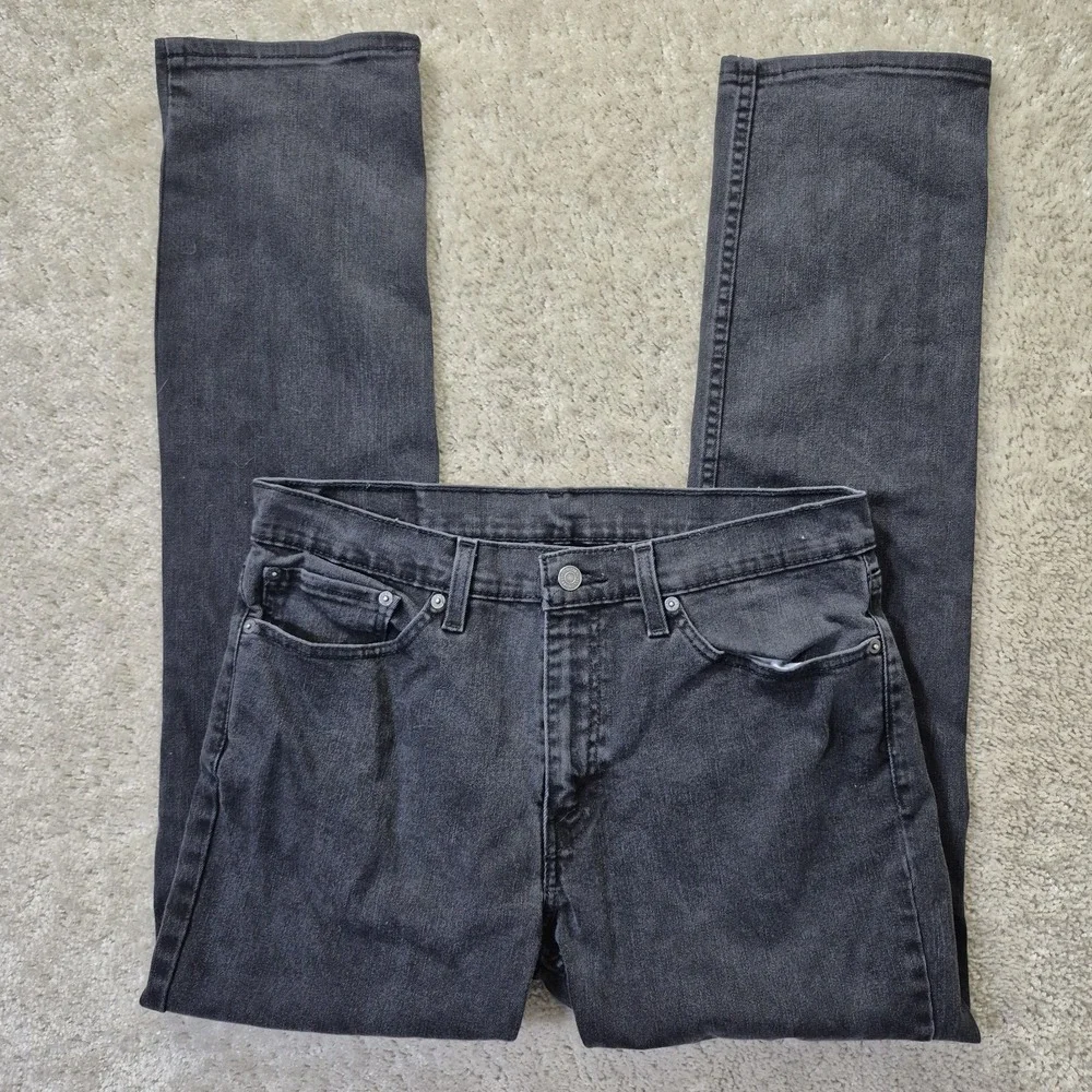 Levis 511 Jeans Mens Actual 32x31 Slim Straight Black Denim Punk Rock Retro 80s